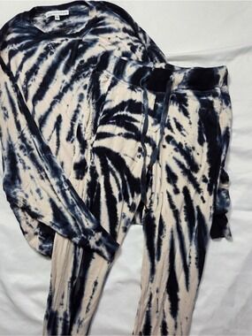 Jogger Sweatpants Matching Navy Cream  XS
